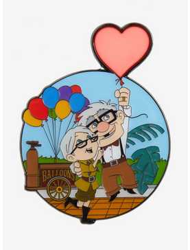 Loungefly Disney Pixar Up Carl & Ellie Balloons Stained Glass Limited Edition Enamel Pin - BoxLunch Exclusive, , hi-res