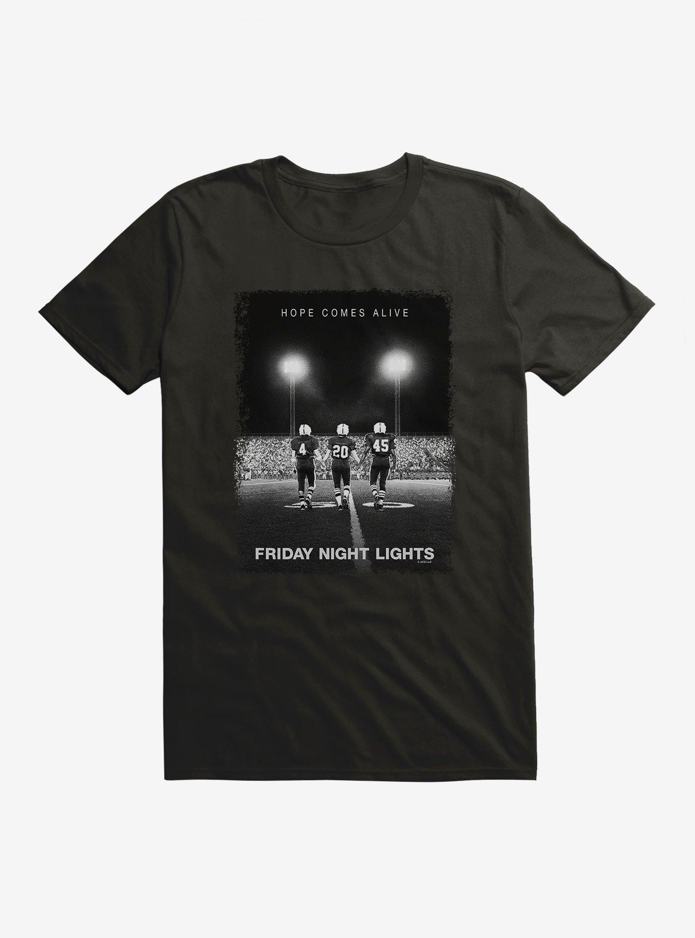 Friday Night Lights Movie Poster Hope Comes Alive T-Shirt, BLACK, hi-res