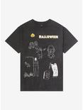 Halloween Sketch Collage T-Shirt, GREY, hi-res