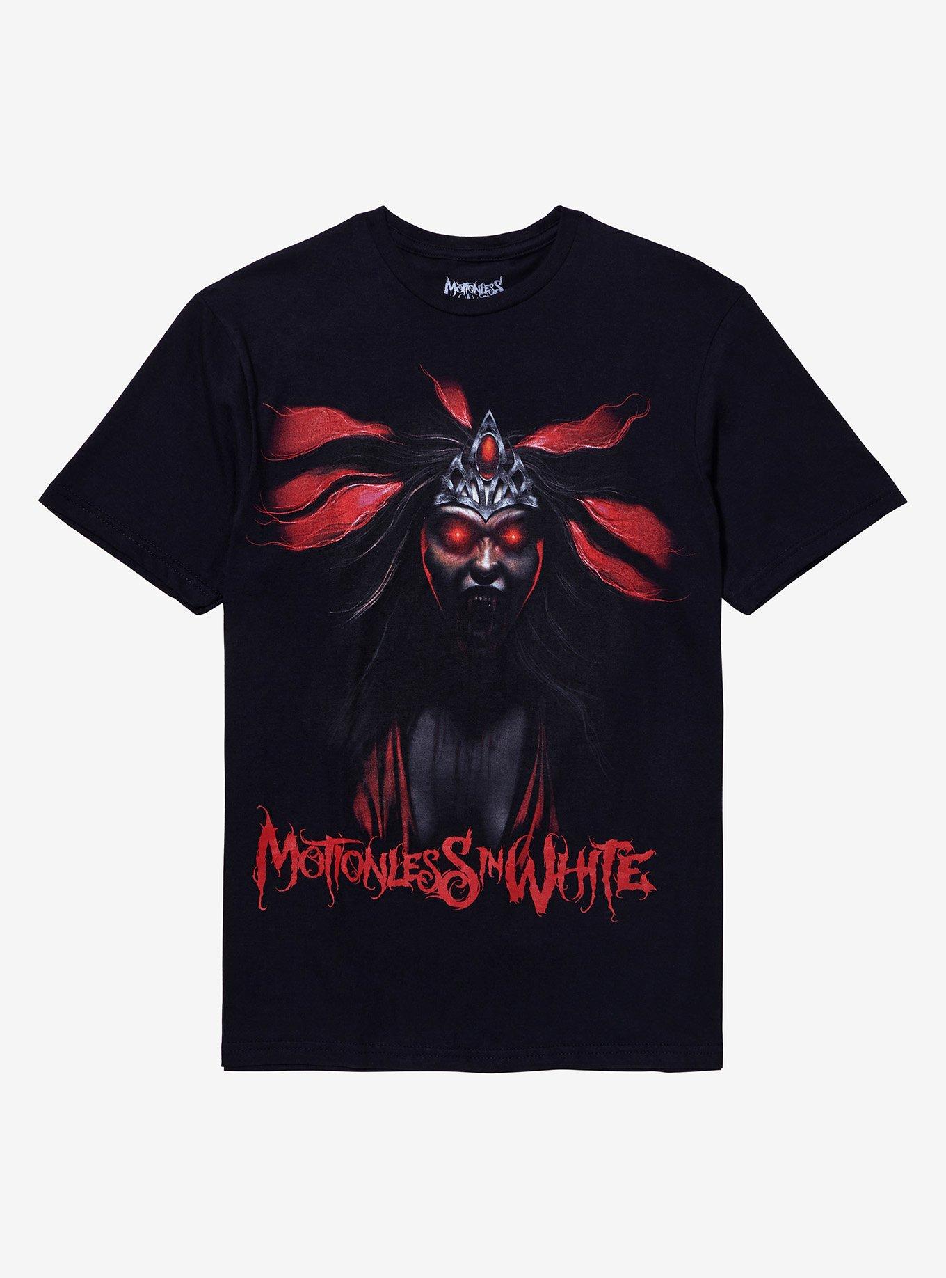 Motionless In White Banshee Boyfriend Fit Girls T-Shirt, BLACK, hi-res
