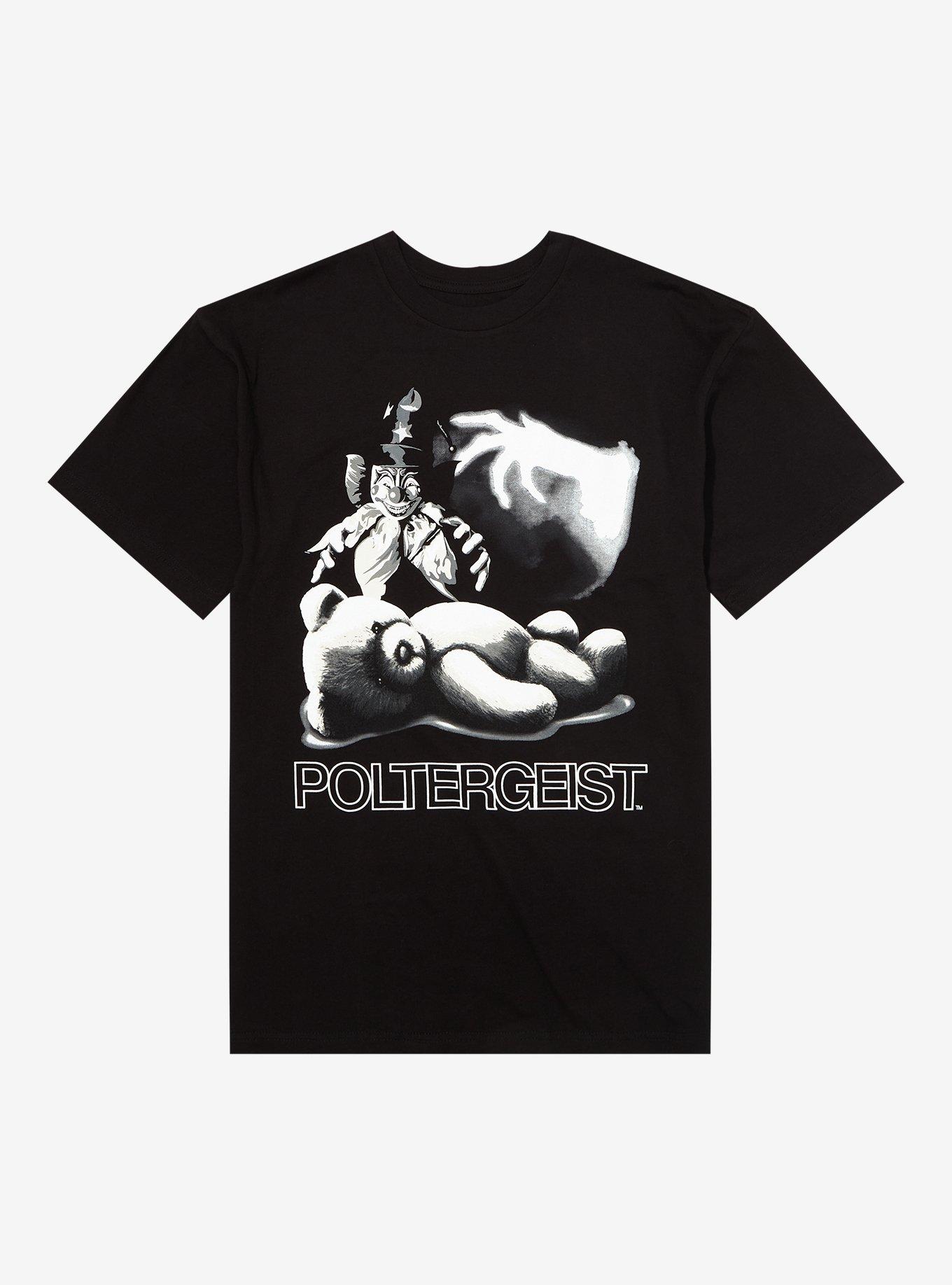 Poltergeist Clown & Teddy Bear T-Shirt, BLACK, hi-res