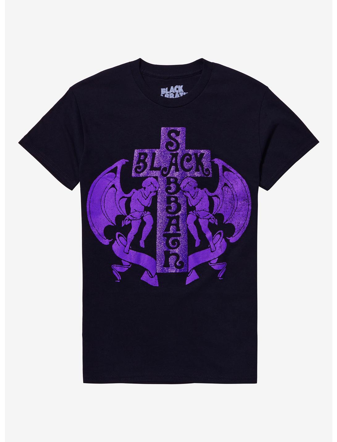 Black Sabbath Crying Angels Cross Boyfriend Fit Girls T-Shirt | Hot Topic