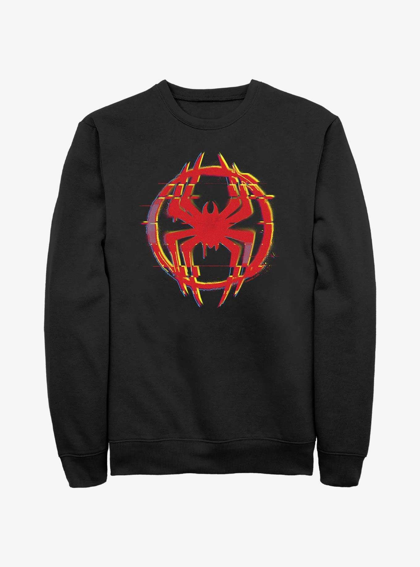 Marvel Spider-Man Glitchy Spider Symbol Sweatshirt, , hi-res