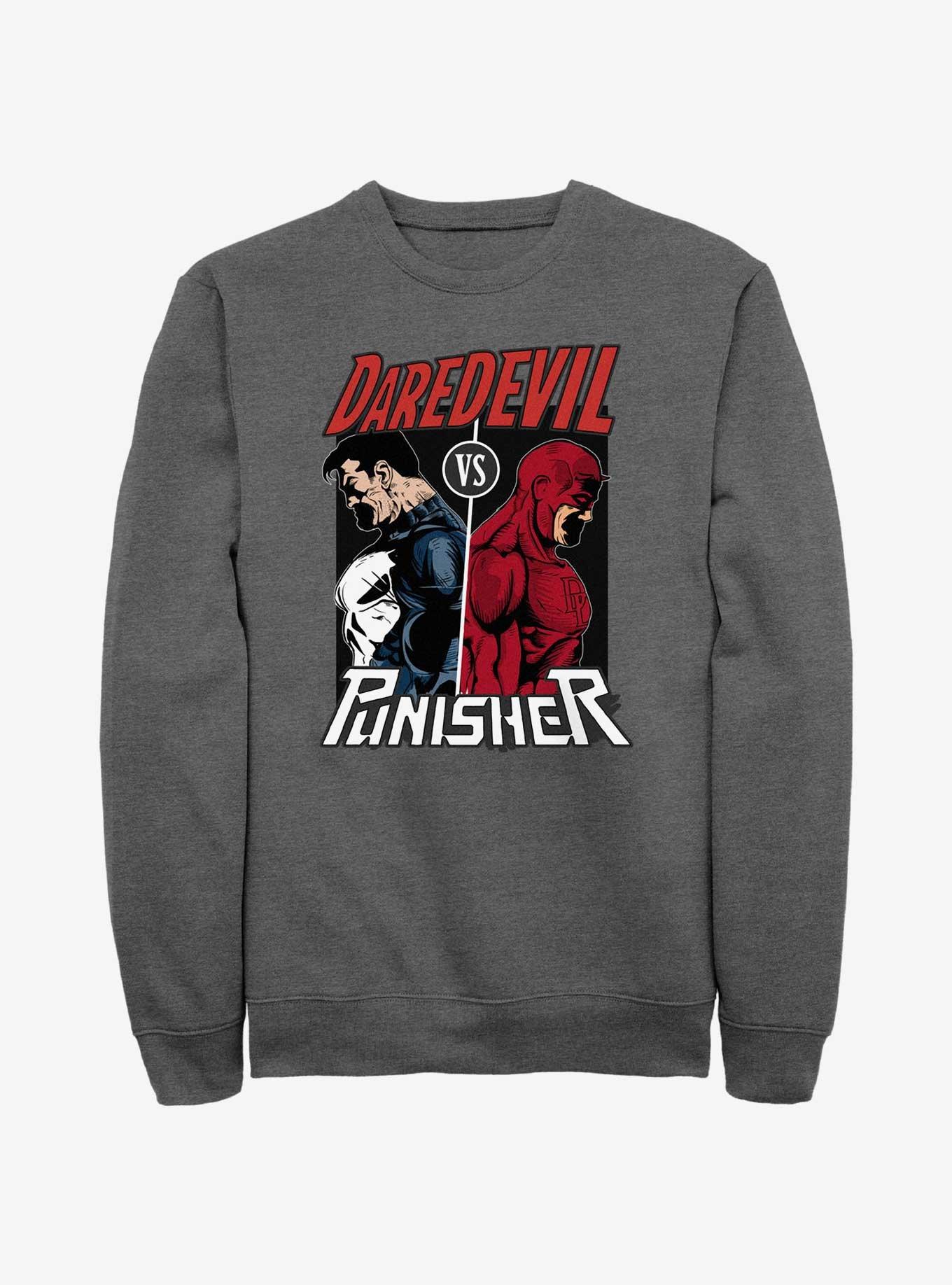 Marvel Punisher Vs. Daredevil Sweatshirt, CHAR HTR, hi-res