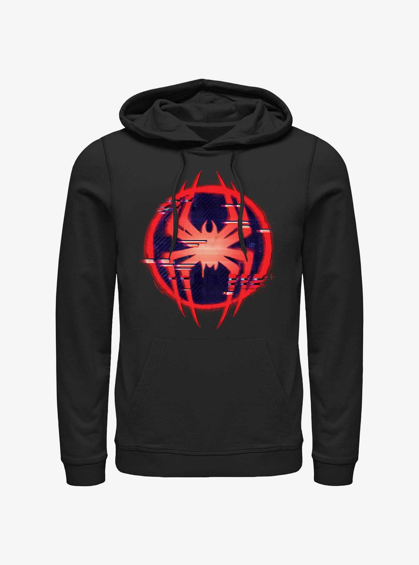Marvel Spider-Man Glitch Spider Symbol Hoodie, BLACK, hi-res