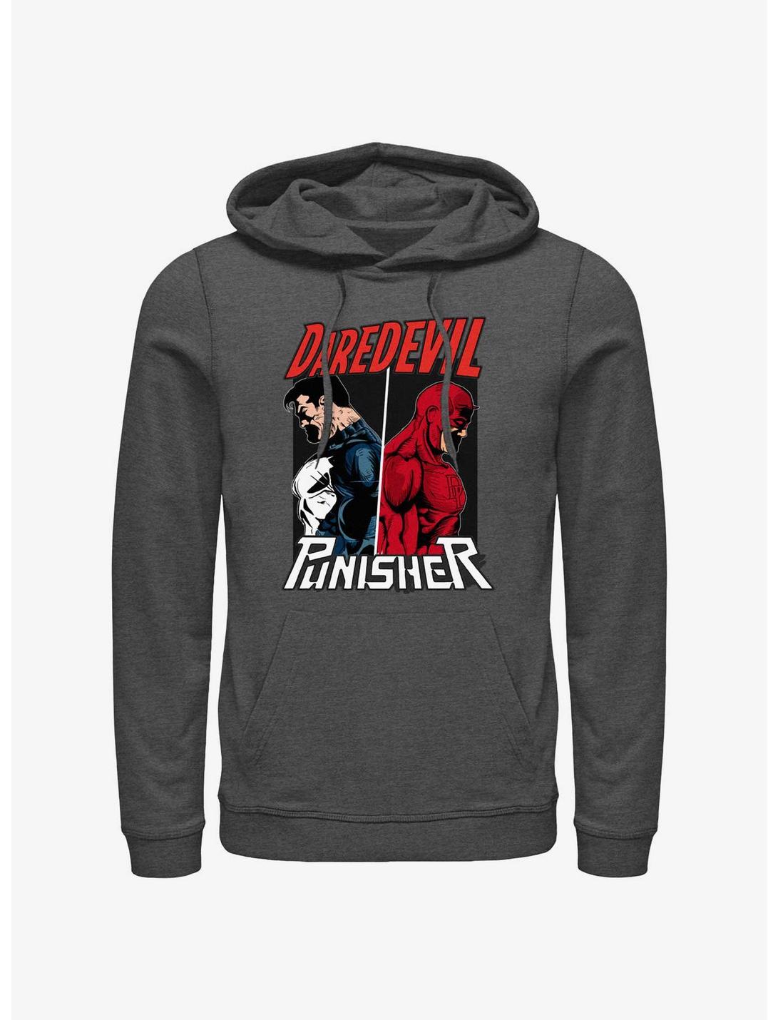 Marvel Punisher Vs. Daredevil Hoodie, CHAR HTR, hi-res