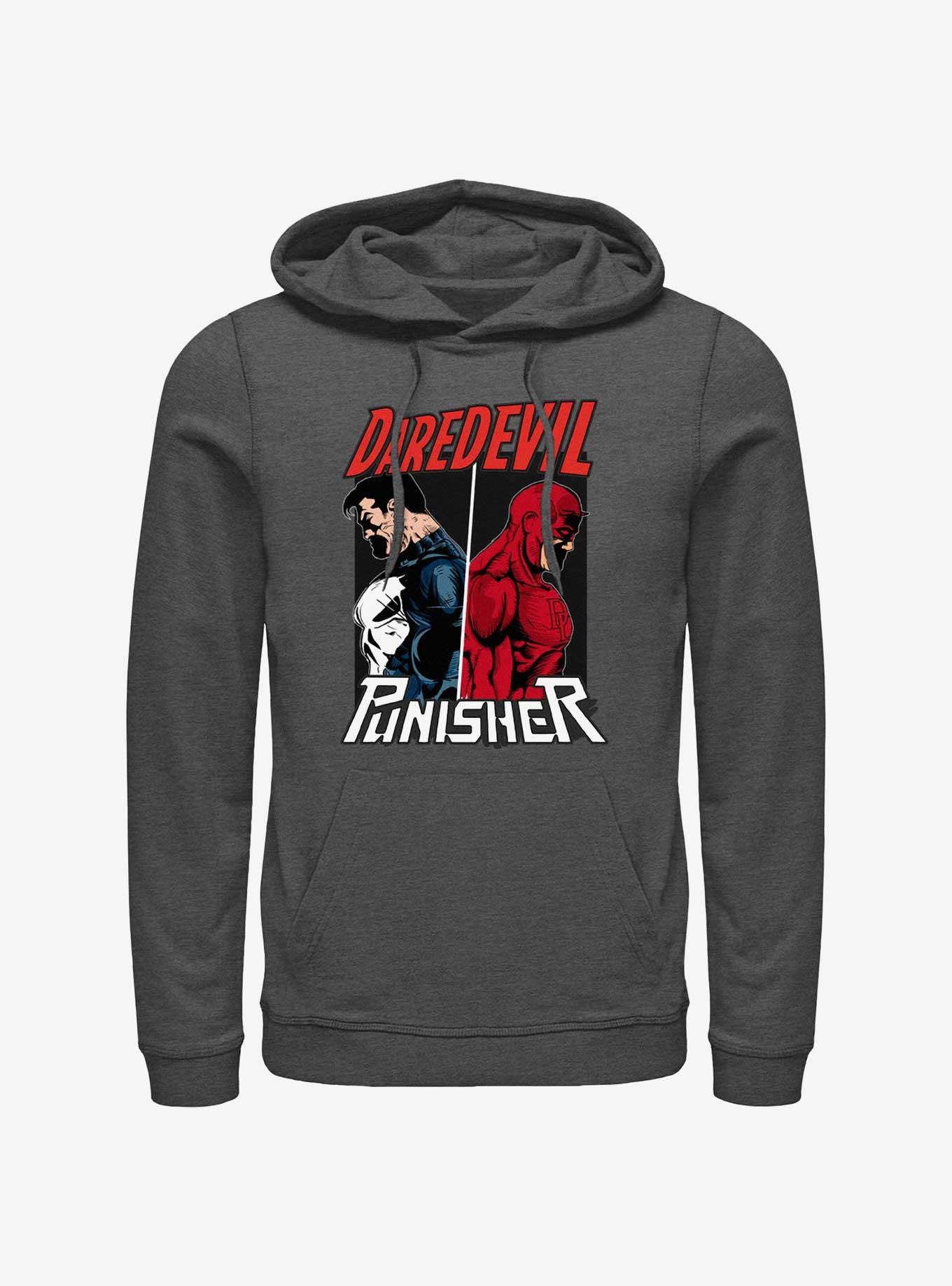 Marvel Punisher Vs. Daredevil Hoodie, CHAR HTR, hi-res