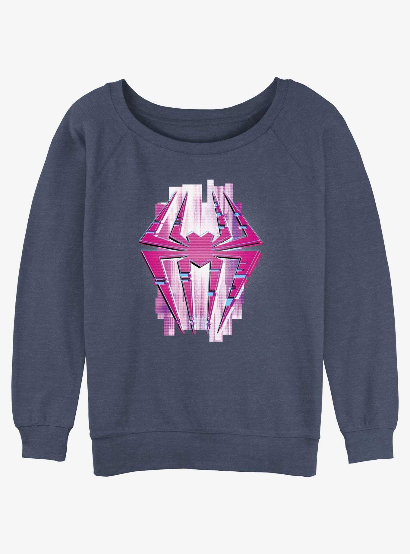 Marvel Spider-Man Glitch Box Spider Symbol Girls Slochy Sweatshirt, , hi-res