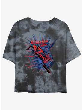 Marvel Spider-Man 2099 Graphic Girls Tie-Dye Crop T-Shirt, , hi-res