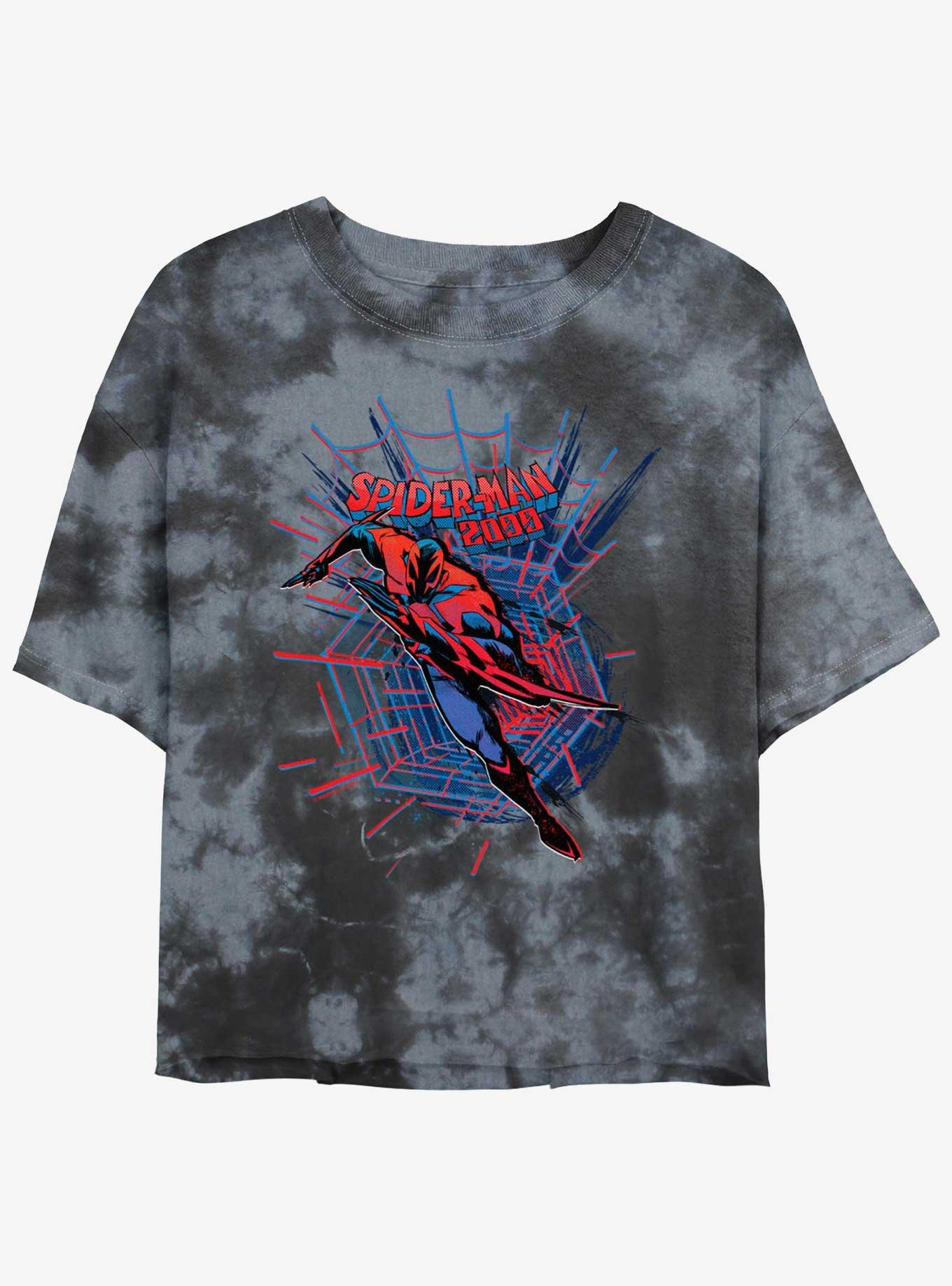 Marvel Spider-Man 2099 Graphic Girls Tie-Dye Crop T-Shirt, , hi-res