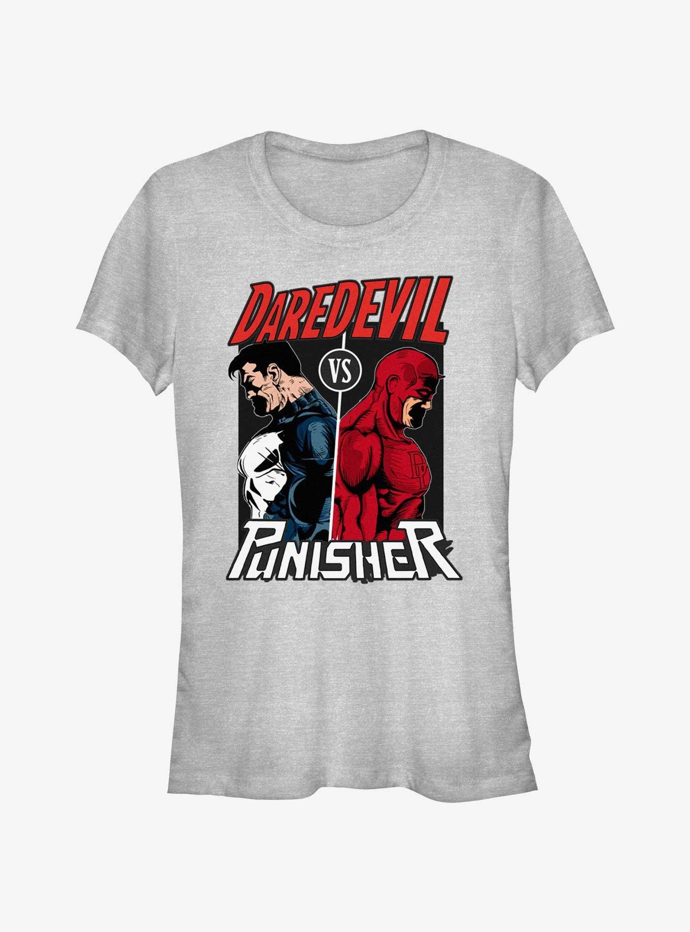 Marvel Punisher Vs. Daredevil Girls T-Shirt, ATH HTR, hi-res