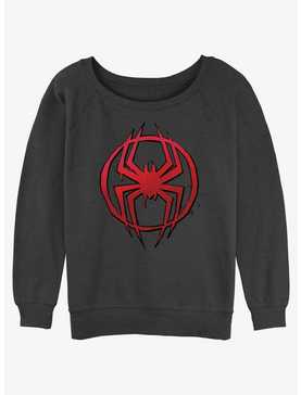 Marvel Spider-Man Simple Spider Symbol Girls Slochy Sweatshirt, , hi-res