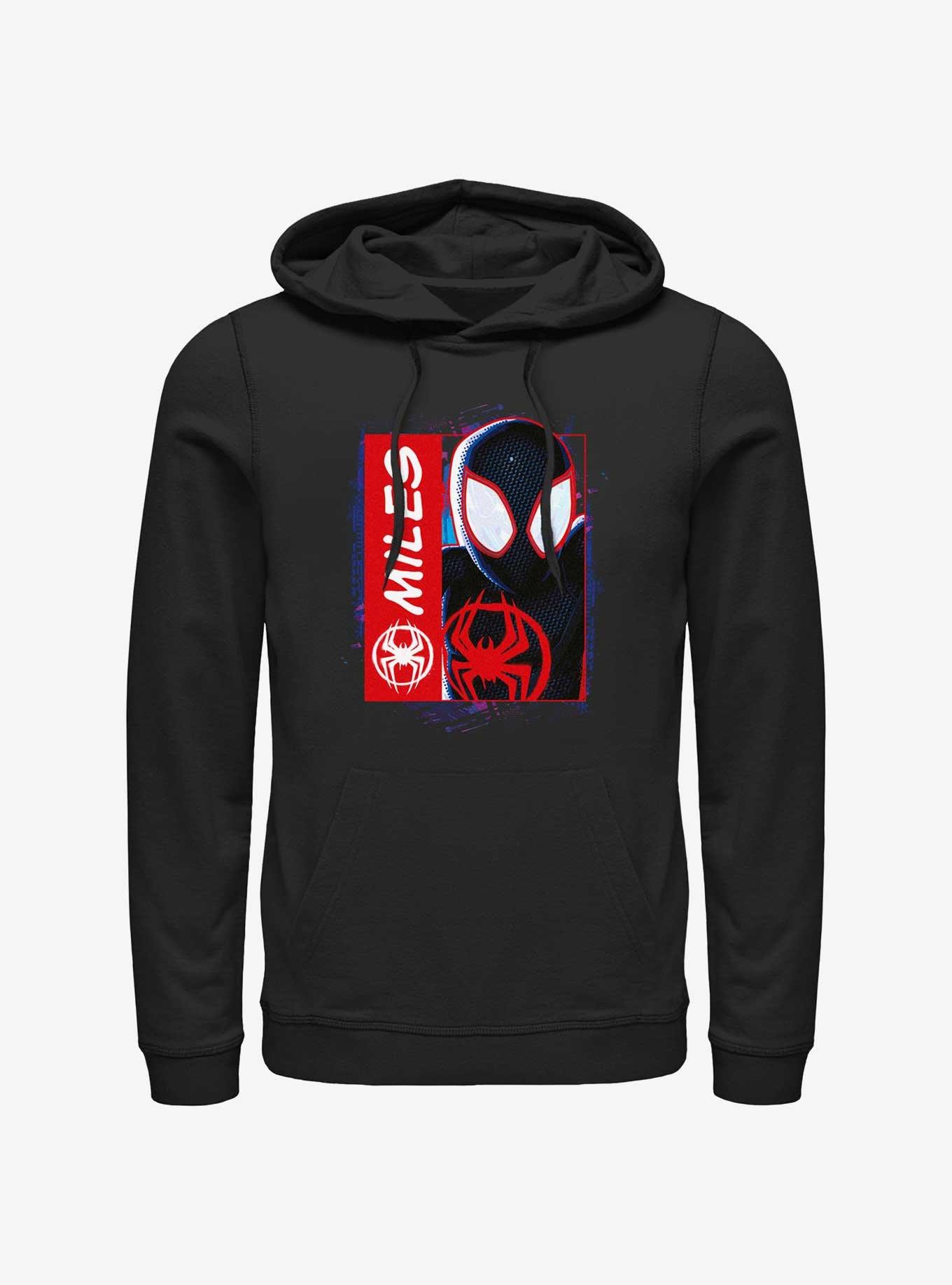 Marvel Spider-Man Miles Morales Simple Comic Hoodie - BLACK | Hot Topic