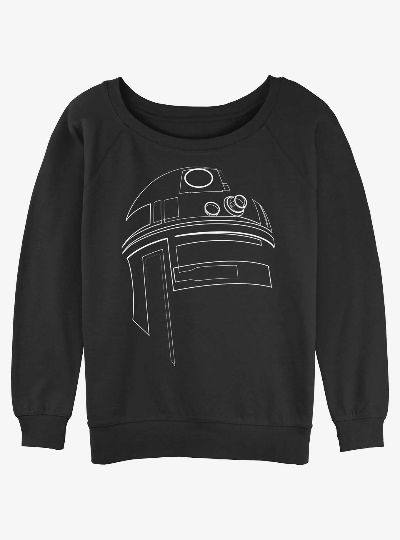 Star Wars Simple R2-D2 Girls Slouchy Sweatshirt, BLACK, hi-res