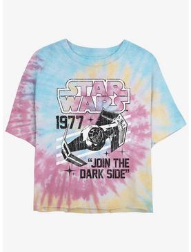 Star Wars Tie-Fighter Join The Dark Side Girls Tie-Dye Crop T-Shirt, , hi-res
