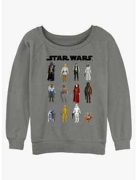 Star Wars Action Figures Girls Slouchy Sweatshirt, , hi-res