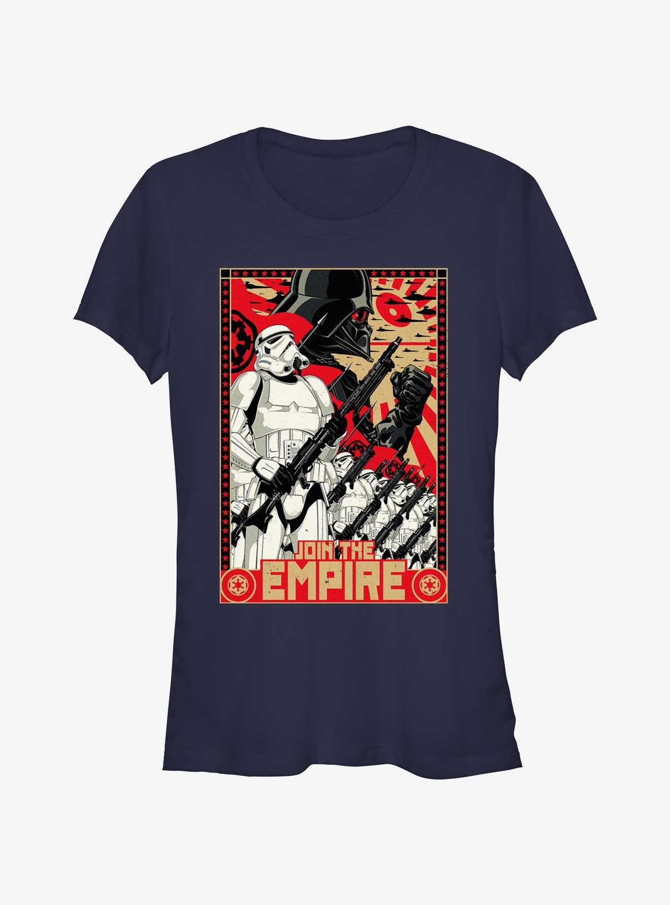 Star Wars Join The Empire Propaganda Girls T-Shirt, NAVY, hi-res