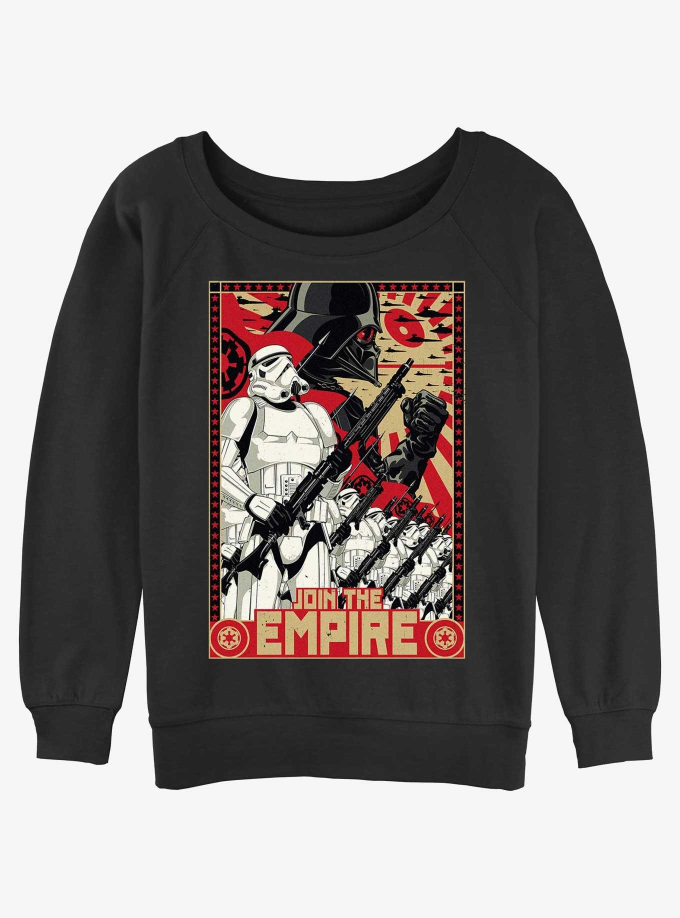 Star Wars Join The Empire Propaganda Girls Slochy Sweatshirt, BLACK, hi-res
