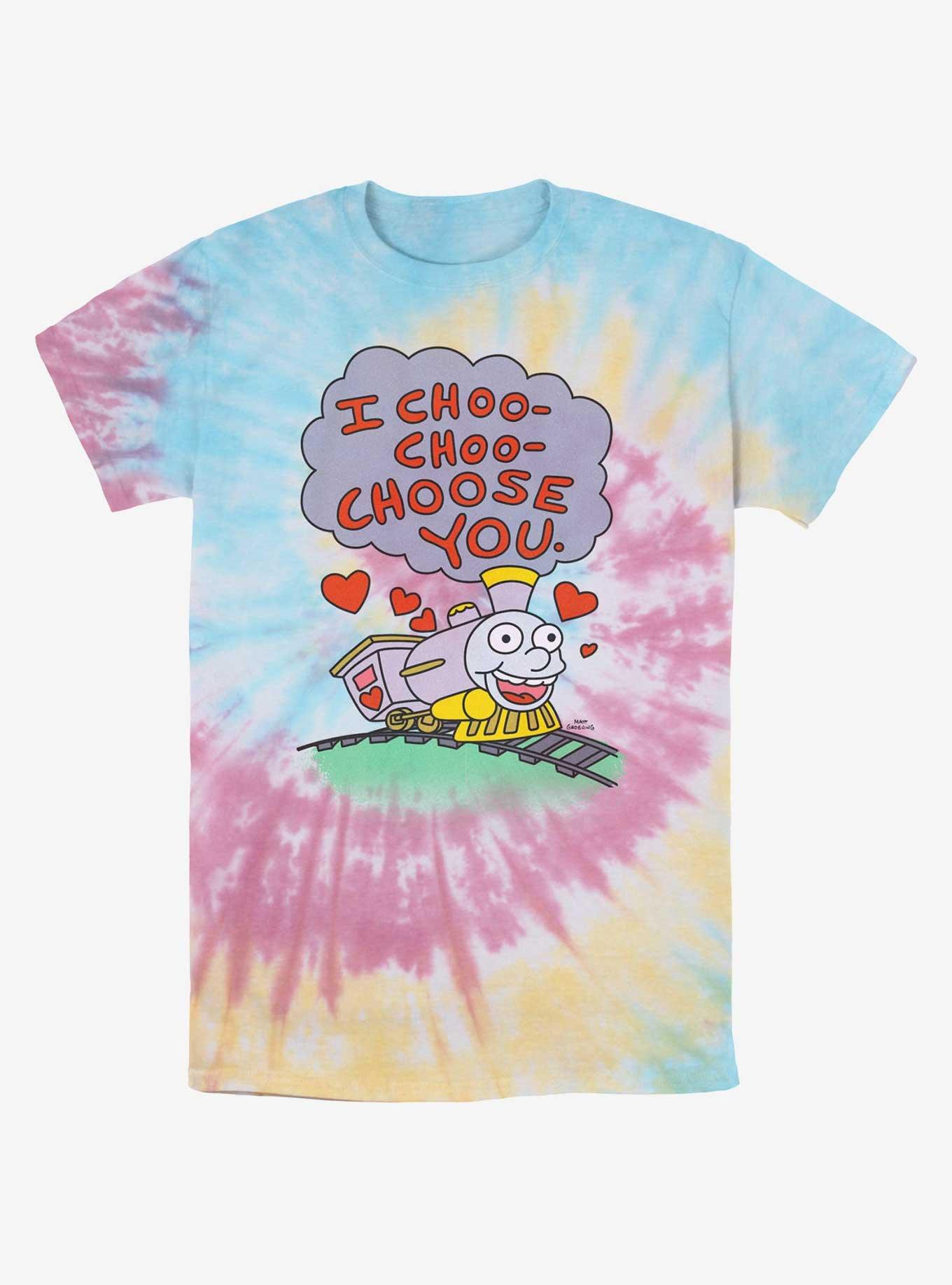 Simpsons Choo-Choose You Tie-Dye T-Shirt, BLUPNKLY, hi-res