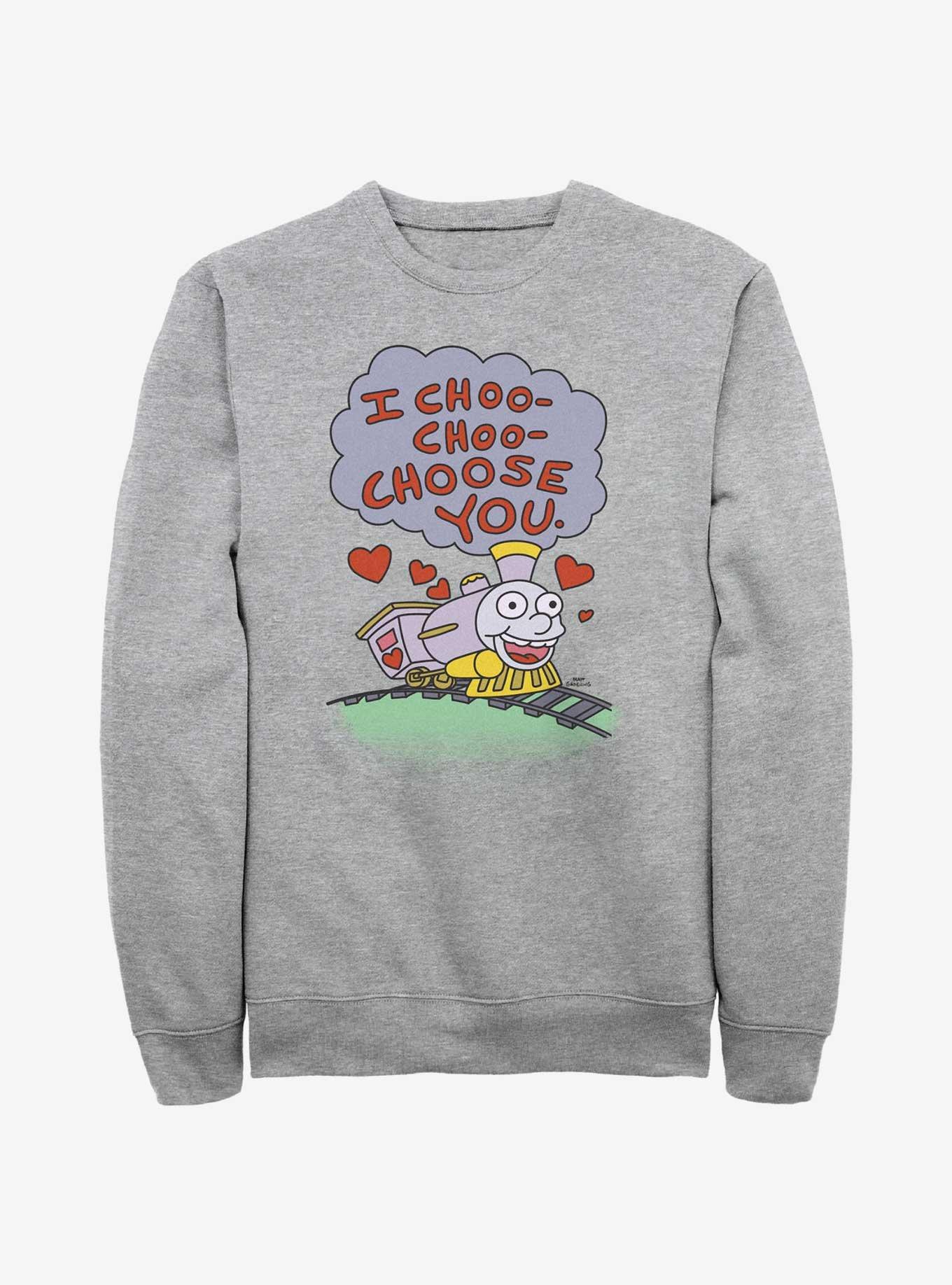 Simpsons Choo-Choose You Sweatshirt, ATH HTR, hi-res