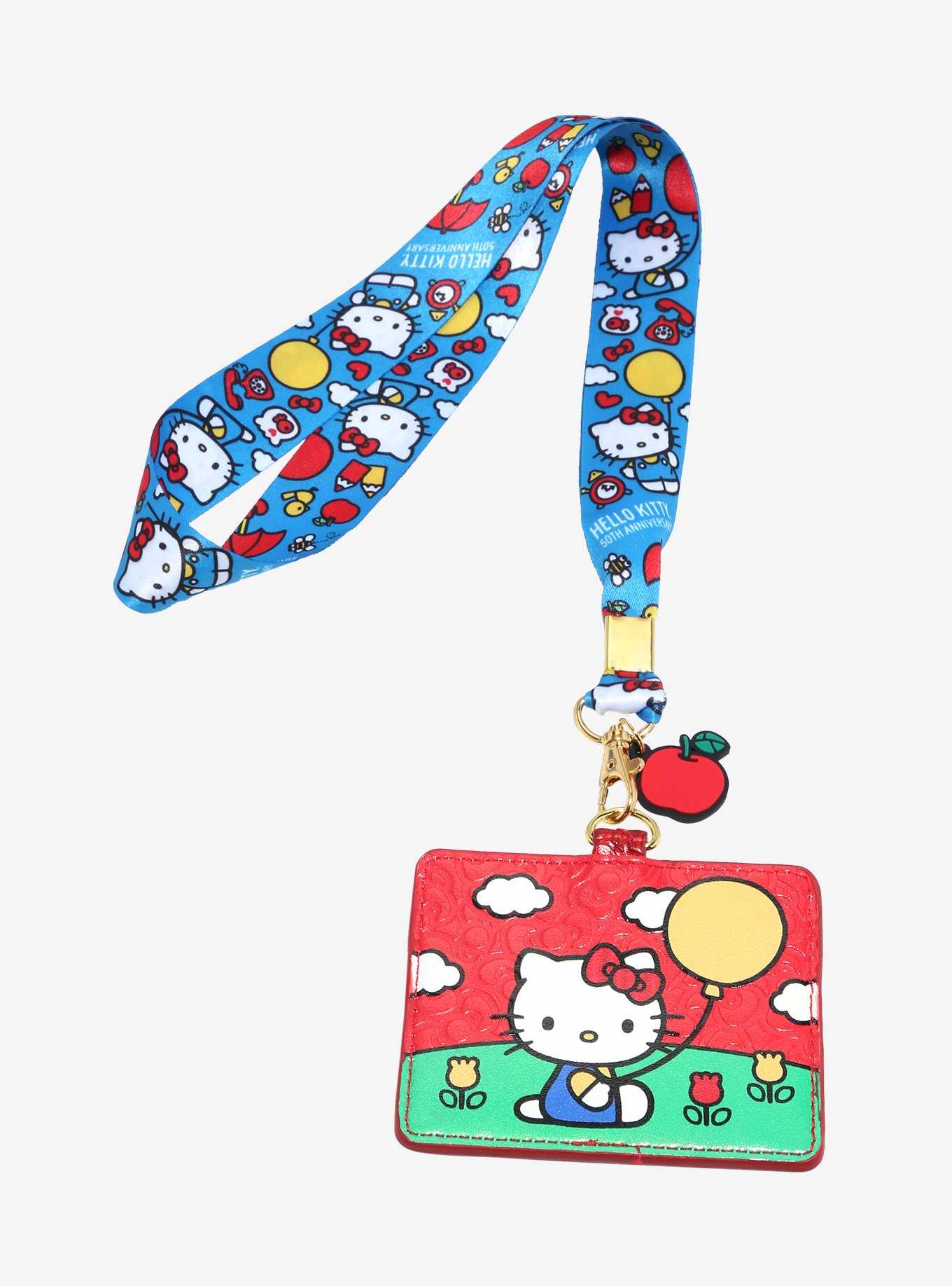 Loungefly Hello Kitty 50th Anniversary Lanyard & Cardholder, , hi-res