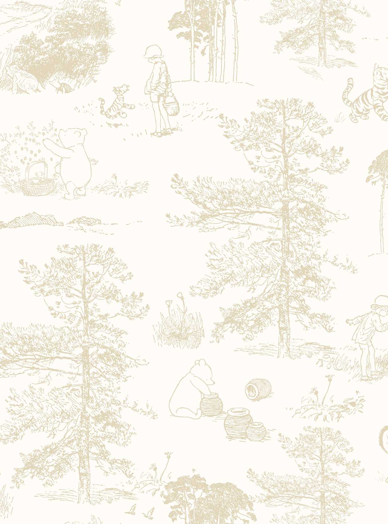Winnie The Pooh The Hundred Acre Wood Peel & Stick Wallpaper, , hi-res
