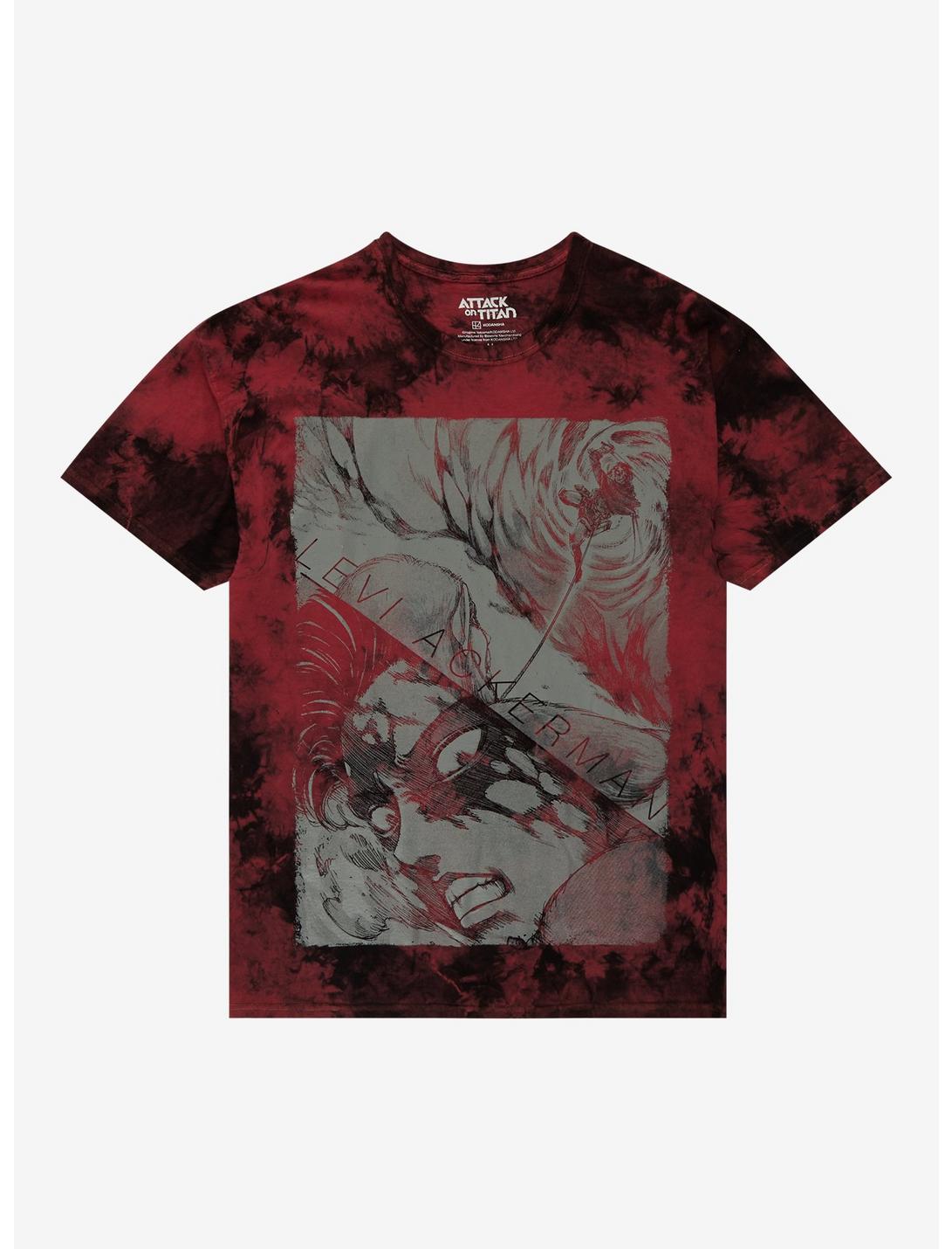 Attack On Titan Levi Spinning Attack Tie-Dye T-Shirt, MULTI, hi-res