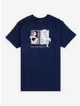 In The Clear Moonlit Dusk Cats Panel T-Shirt, NAVY, hi-res