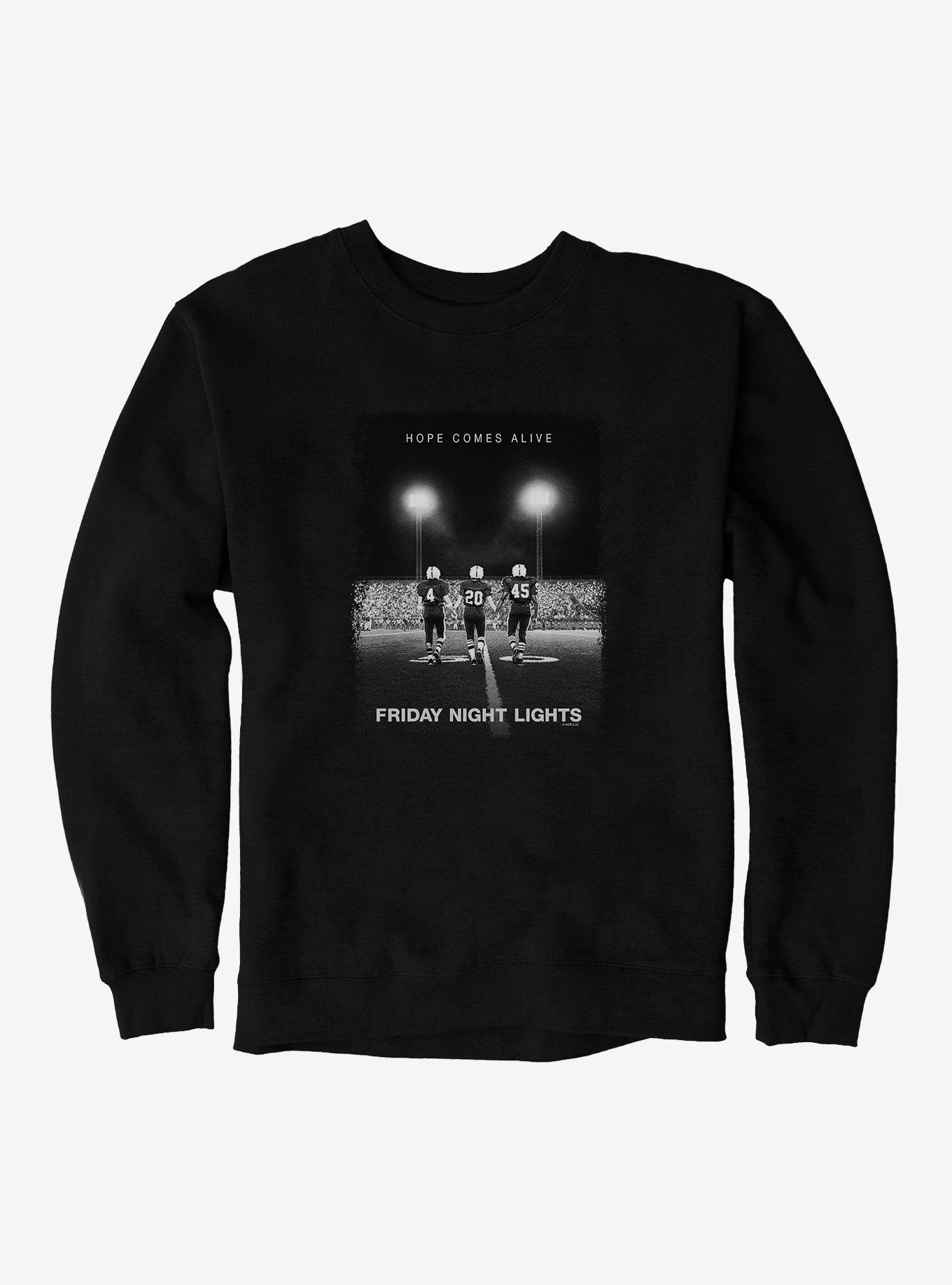 Friday Night Lights Movie Poster Hope Comes Alive Sweatshirt, BLACK, hi-res