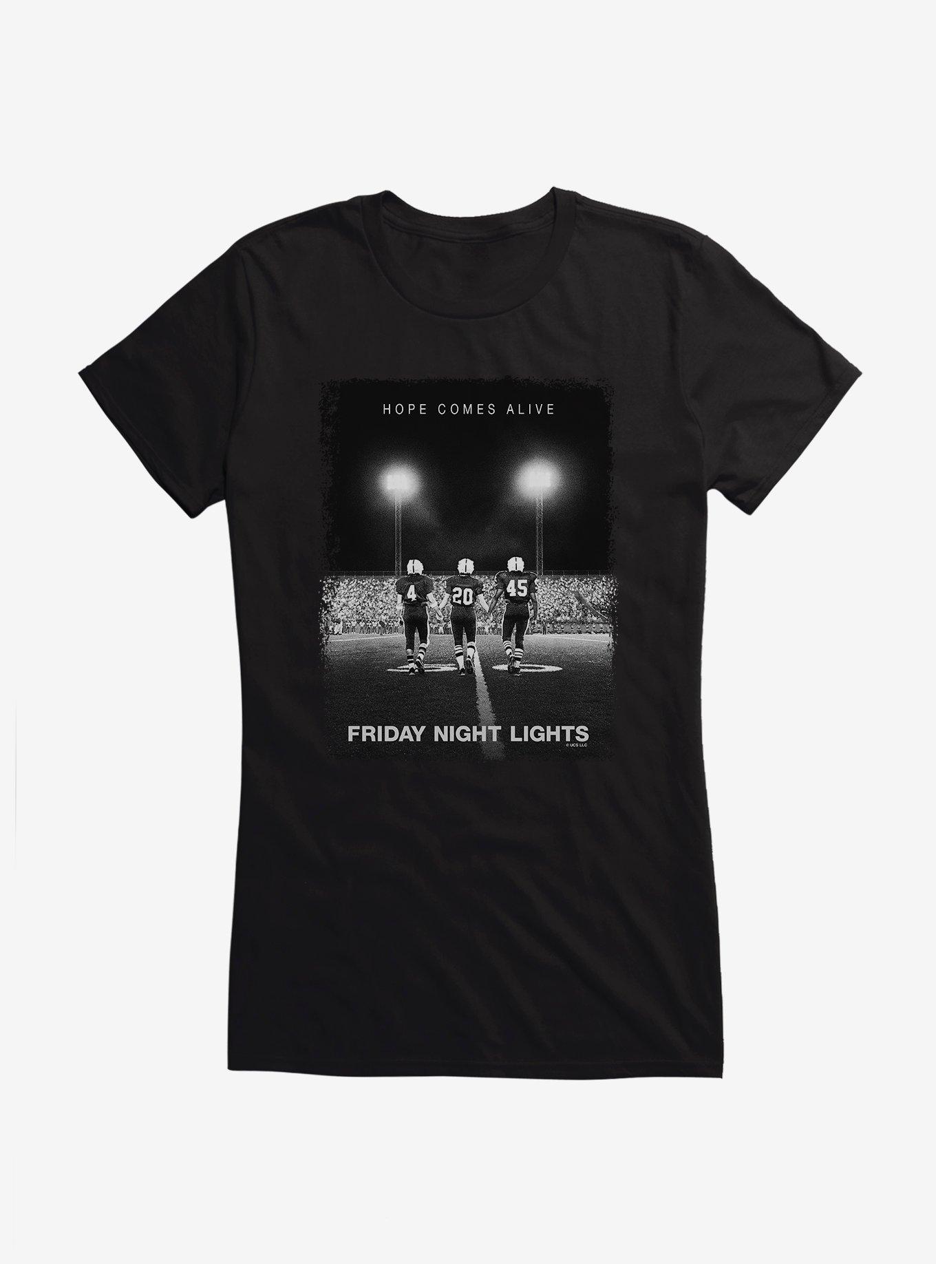 Friday Night Lights Movie Poster Hope Comes Alive Girls T-Shirt, BLACK, hi-res