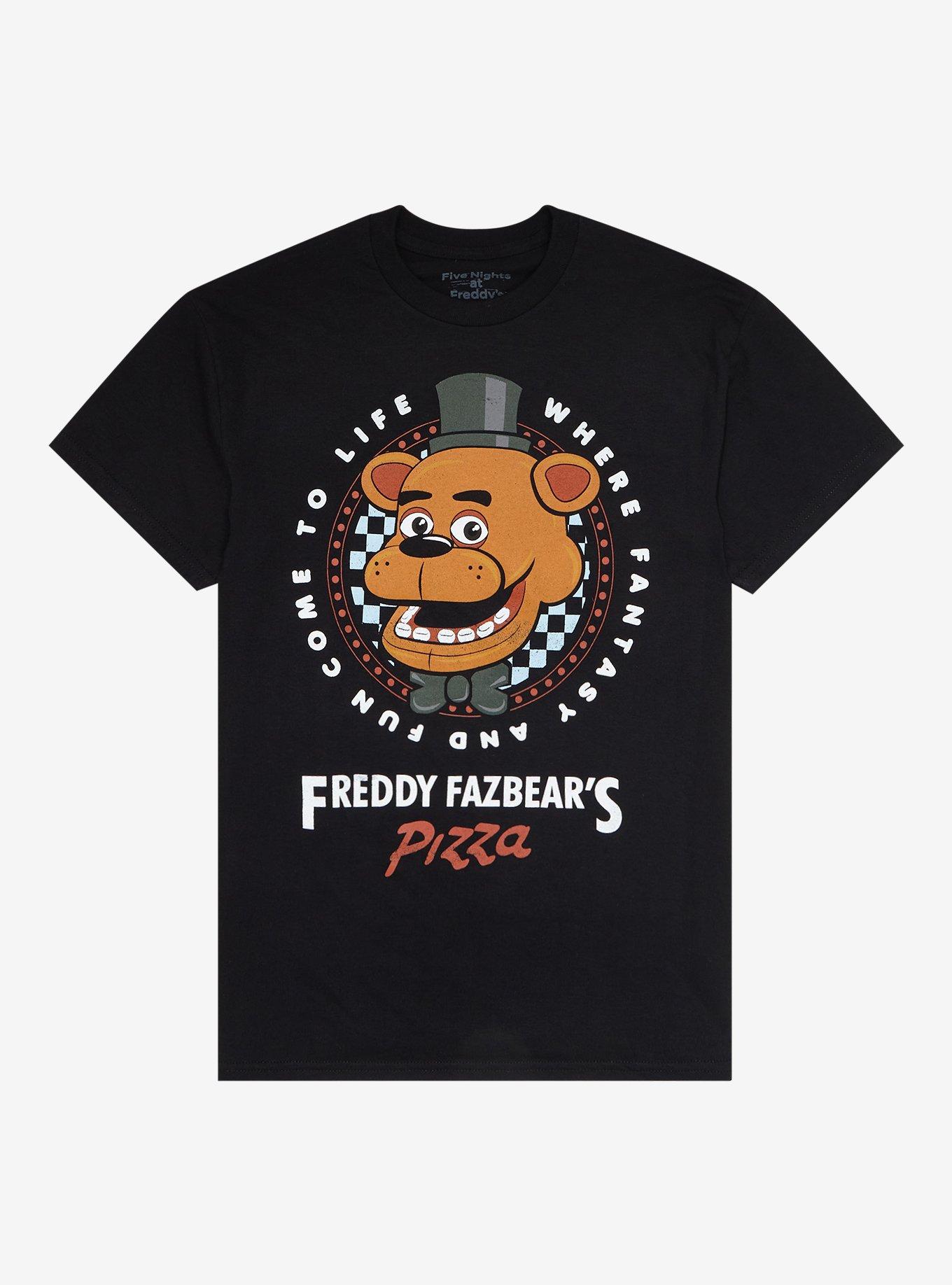 Five Nights At Freddy's Freddy Fazbear's Pizzeria Logo T-Shirt, BLACK, hi-res