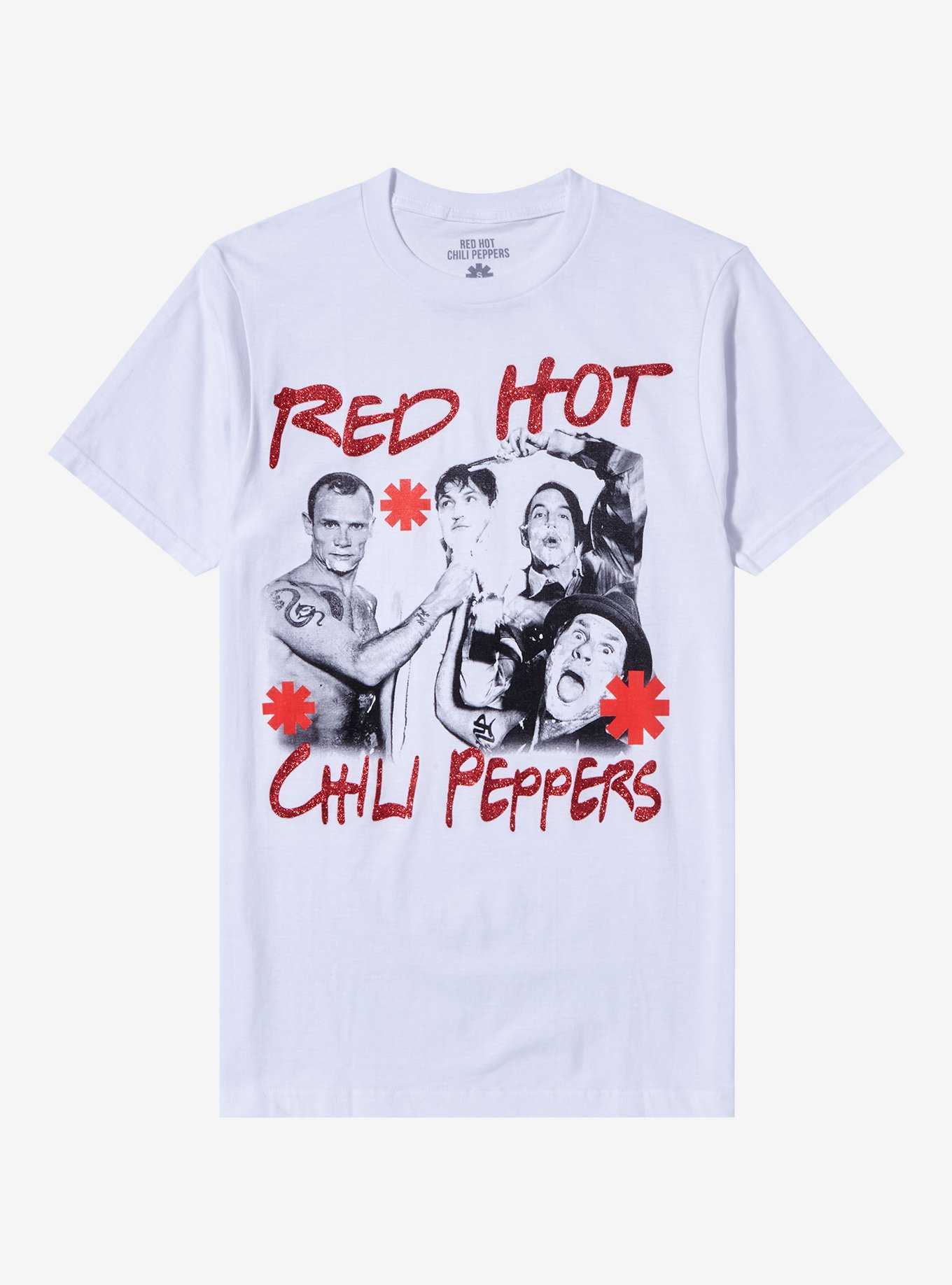 Red Hot Chili Peppers Glitter Group Shot Boyfriend Fit Girls T-Shirt, , hi-res