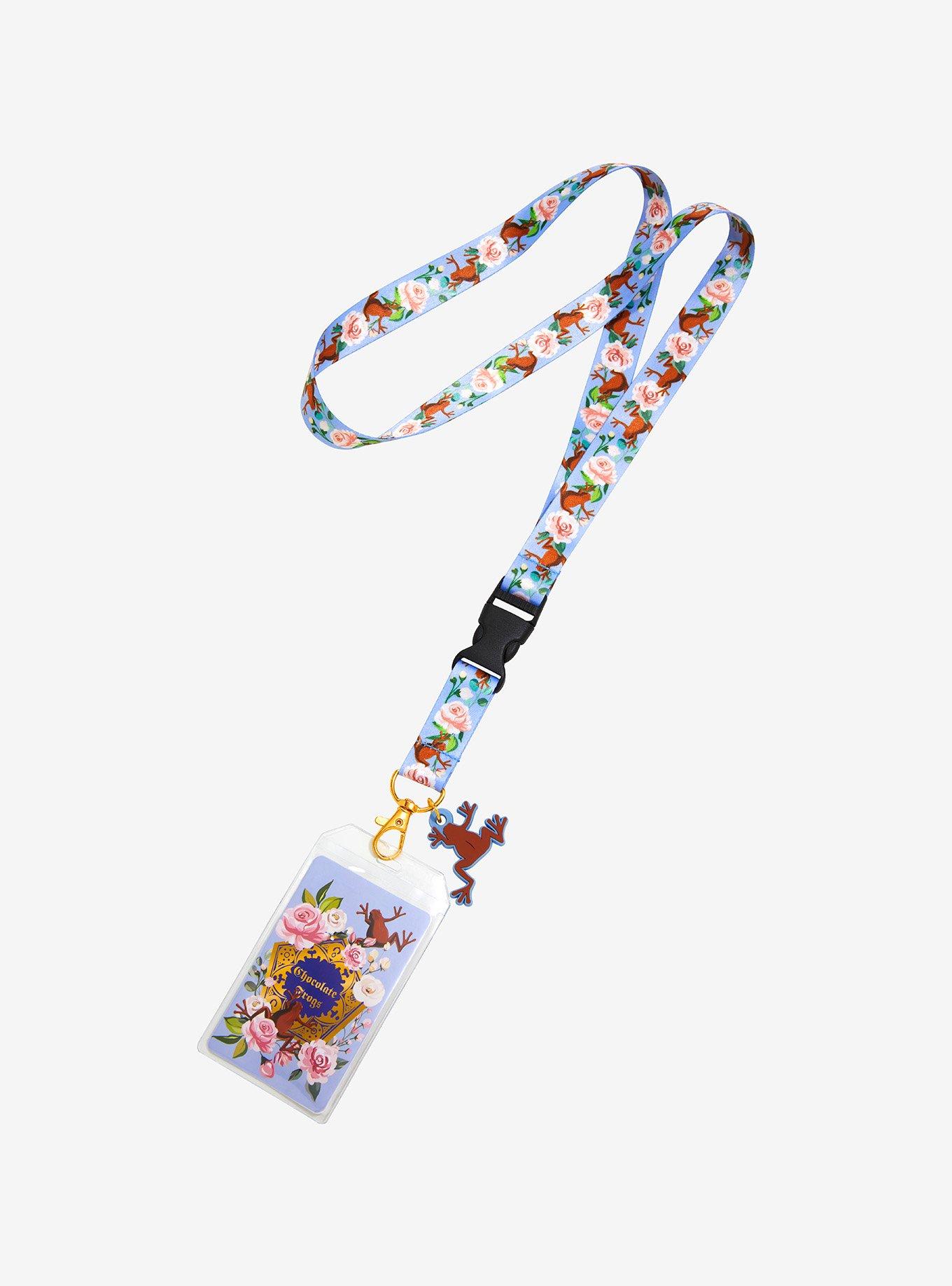 Harry Potter Chocolate Frog Floral Lanyard - BoxLunch Exclusive, , hi-res