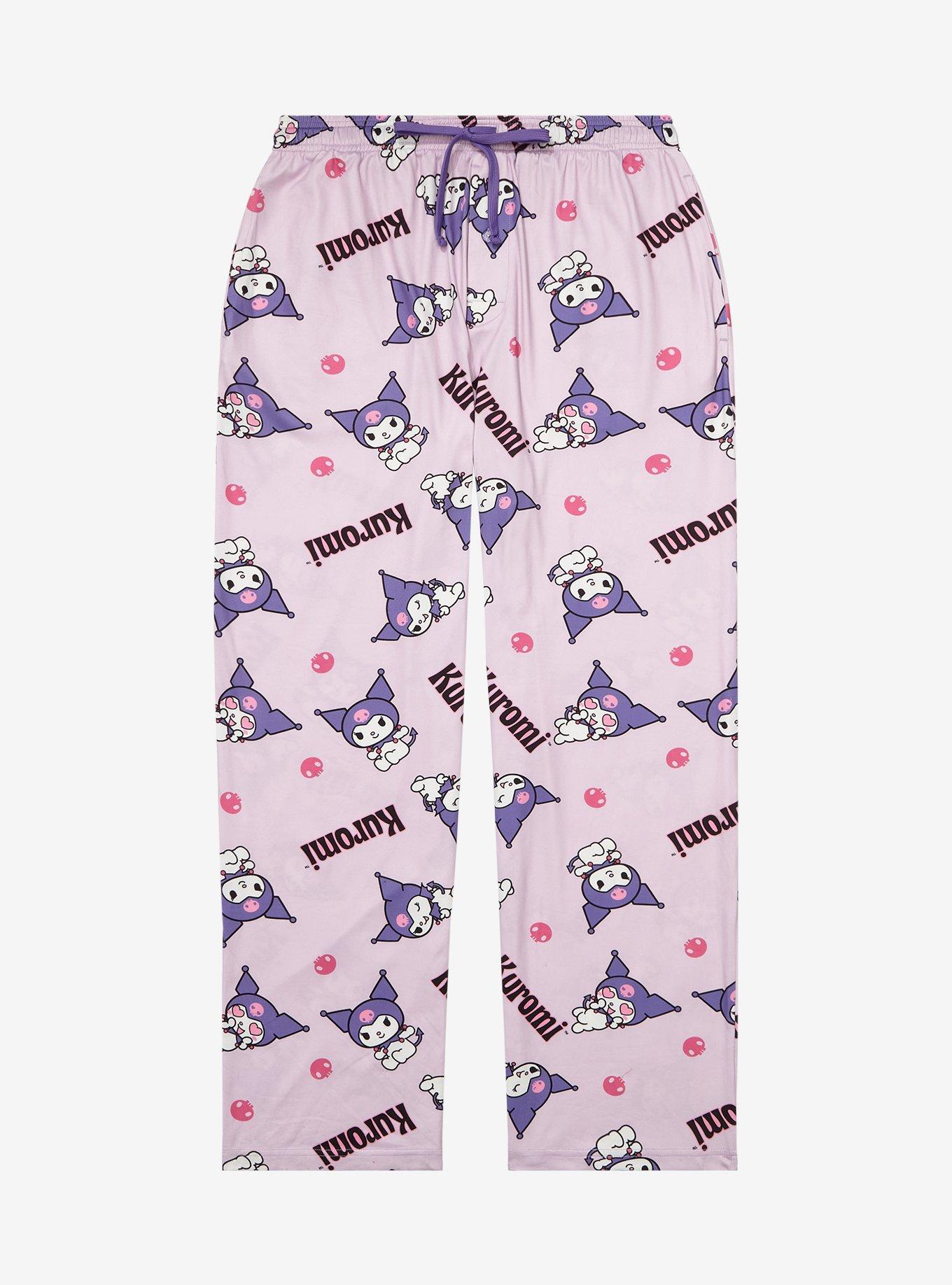 Sanrio Kuromi Allover Print Women's Plus Size Sleep Pants - BoxLunch Exclusive, LAVENDER, hi-res
