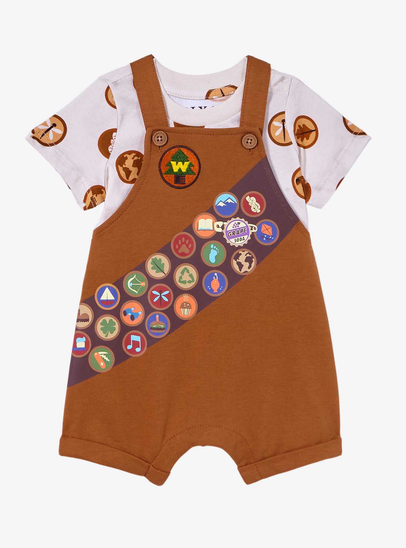Disney Pixar Up Russell Wilderness Explorer Infant Overall Set — BoxLunch Exclusive, , hi-res