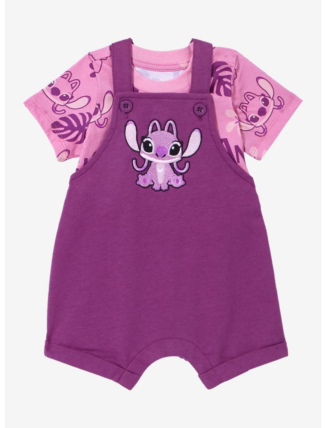 Disney Lilo & Stitch Angel Infant Overall Set - BoxLunch Exclusive, PURPLE, hi-res