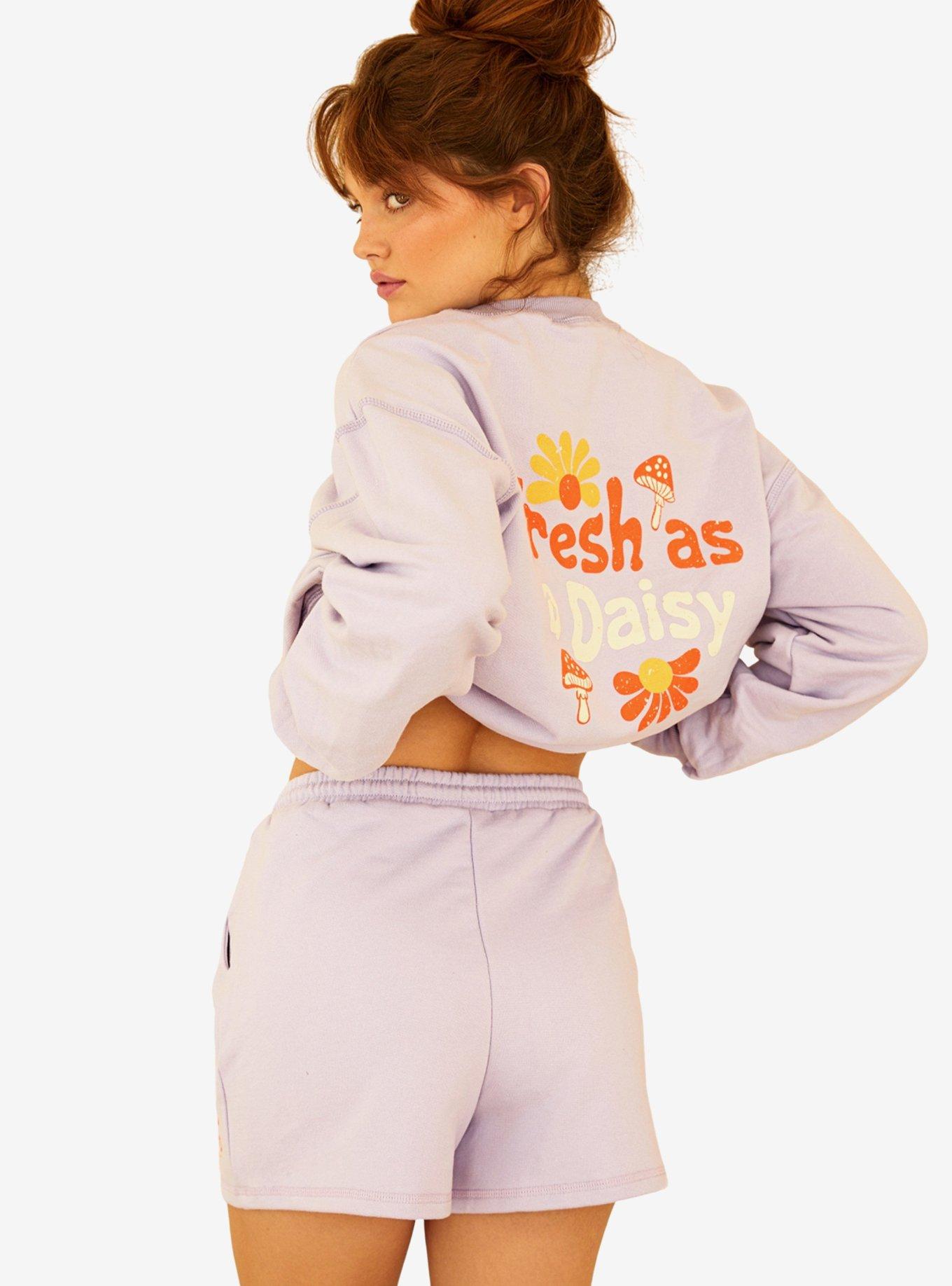 Dippin' Daisy's Fresh As A Daisy Crewneck Sweatshirt Purple, , hi-res