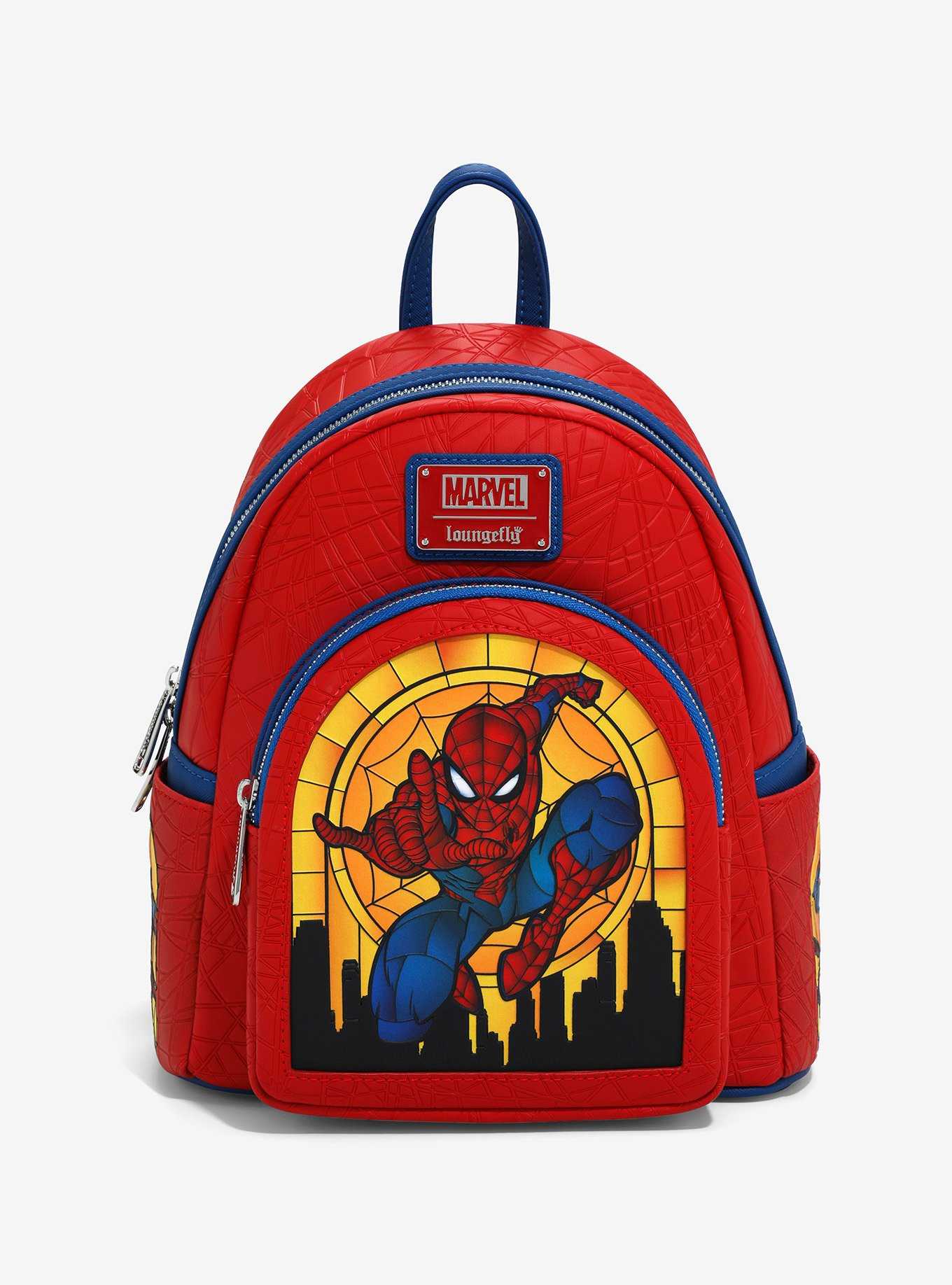 Loungefly Marvel Spider-Man Stained Glass Mini Backpack — BoxLunch Exclusive, , hi-res