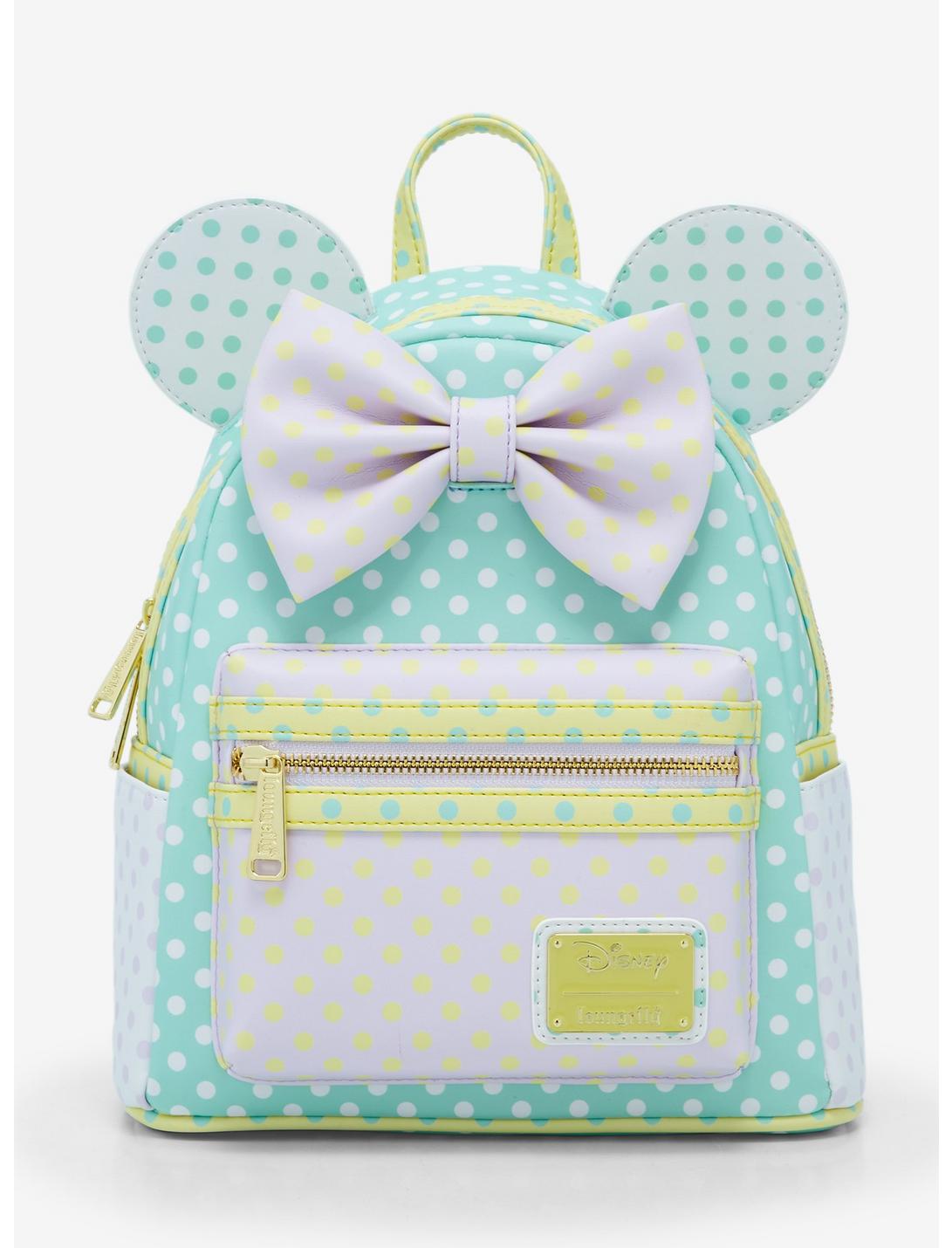 Loungefly Disney Minnie Mouse Pastel Polka Dot Mini Backpack — BoxLunch Exclusive, , hi-res