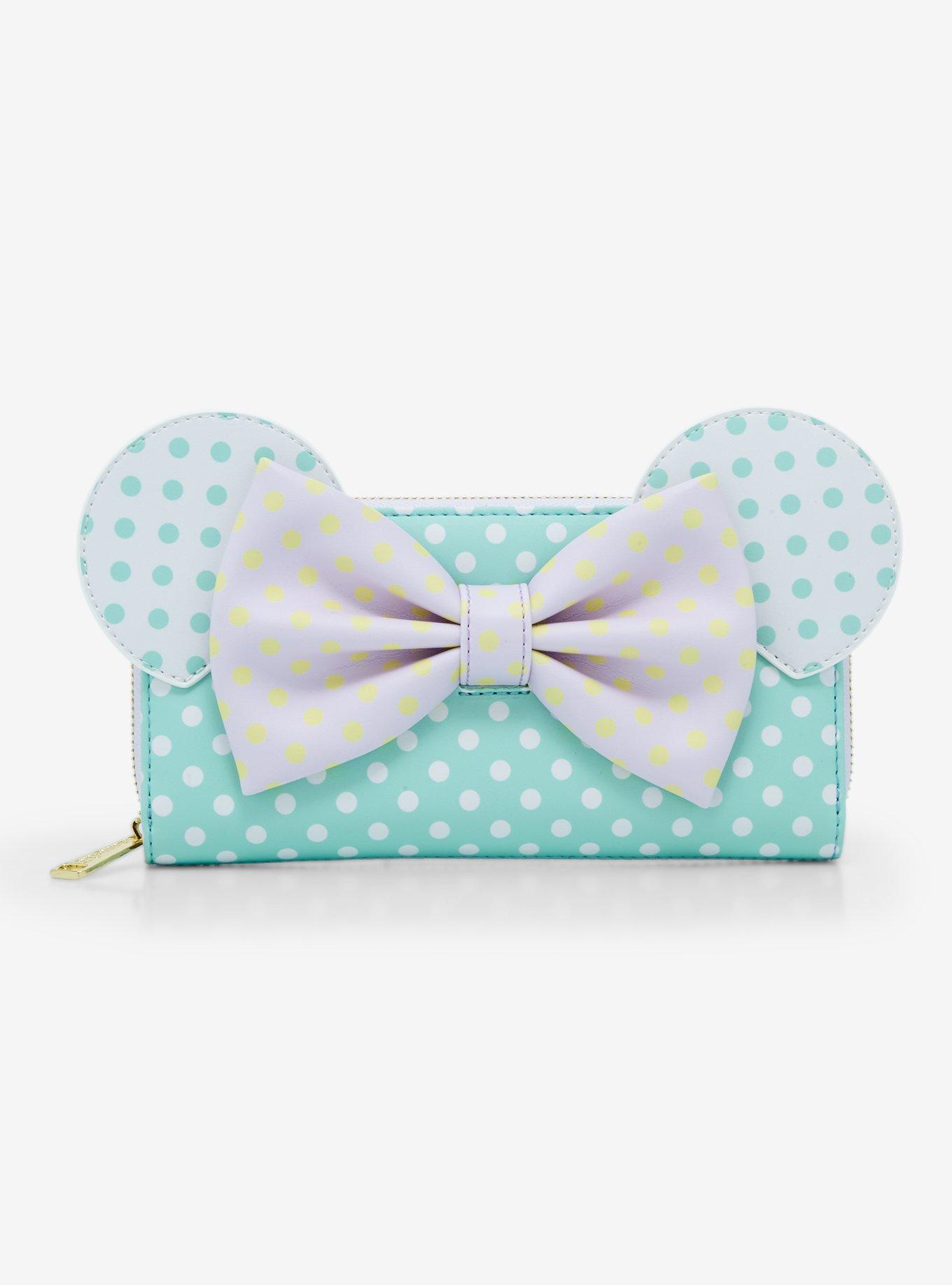 Loungefly Disney Minnie Mouse Pastel Polka Dot Wallet — BoxLunch Exclusive, , hi-res