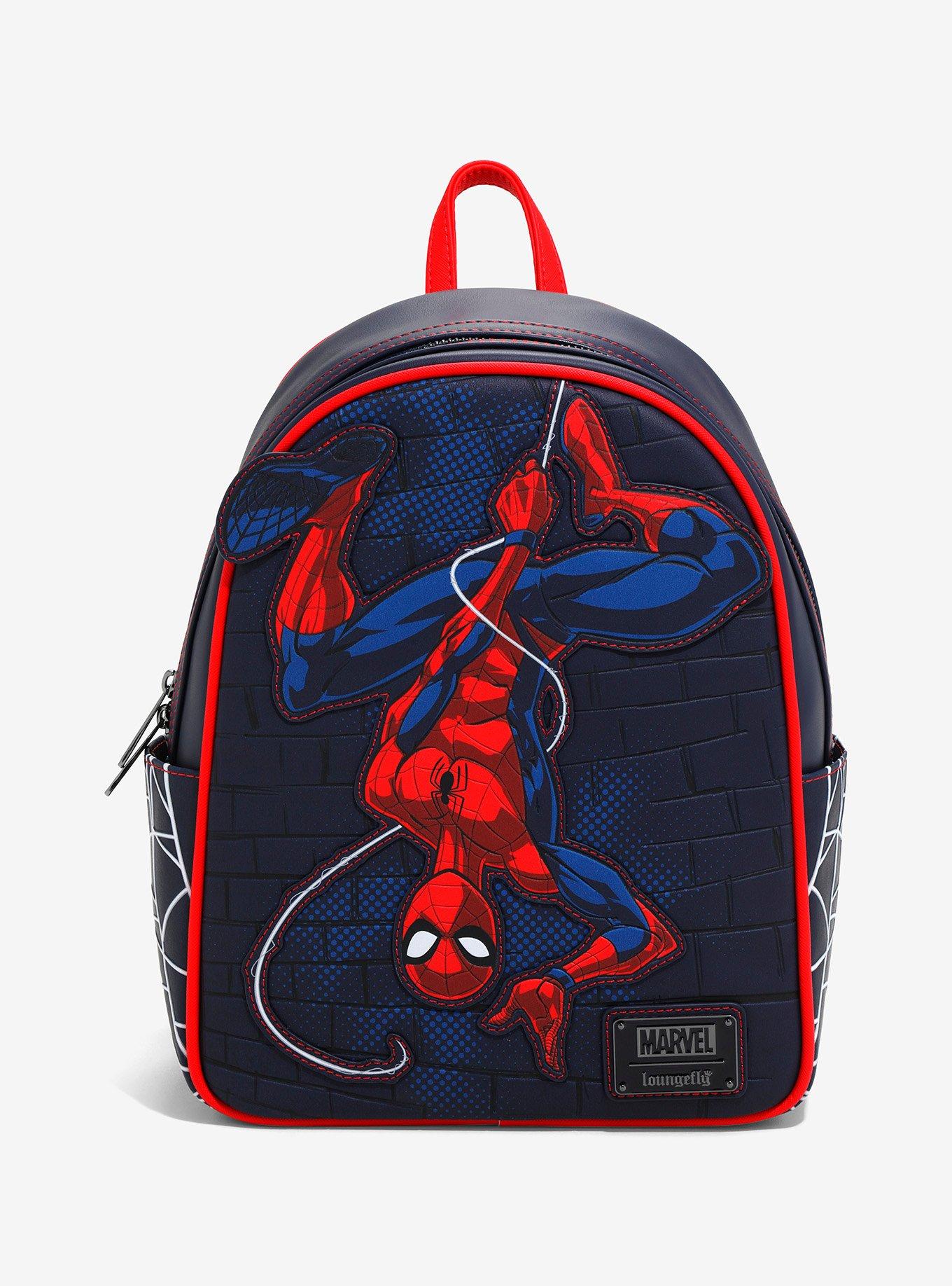 Loungefly Marvel Spider Man Upside Down Web Mini Backpack BoxLunch Exclusive BoxLunch