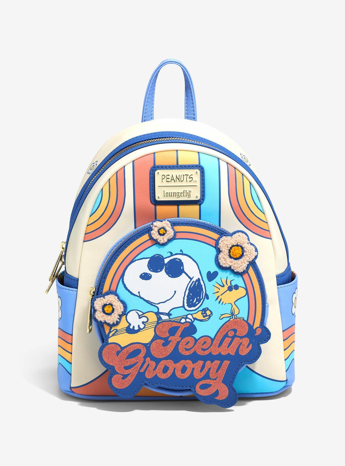 Loungefly Peanuts Snoopy and Woodstock Feelin Groovy Mini Backpack BoxLunch Exclusive