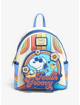 Loungefly Peanuts Snoopy and Woodstock Feelin' Groovy Mini Backpack — BoxLunch Exclusive, , hi-res