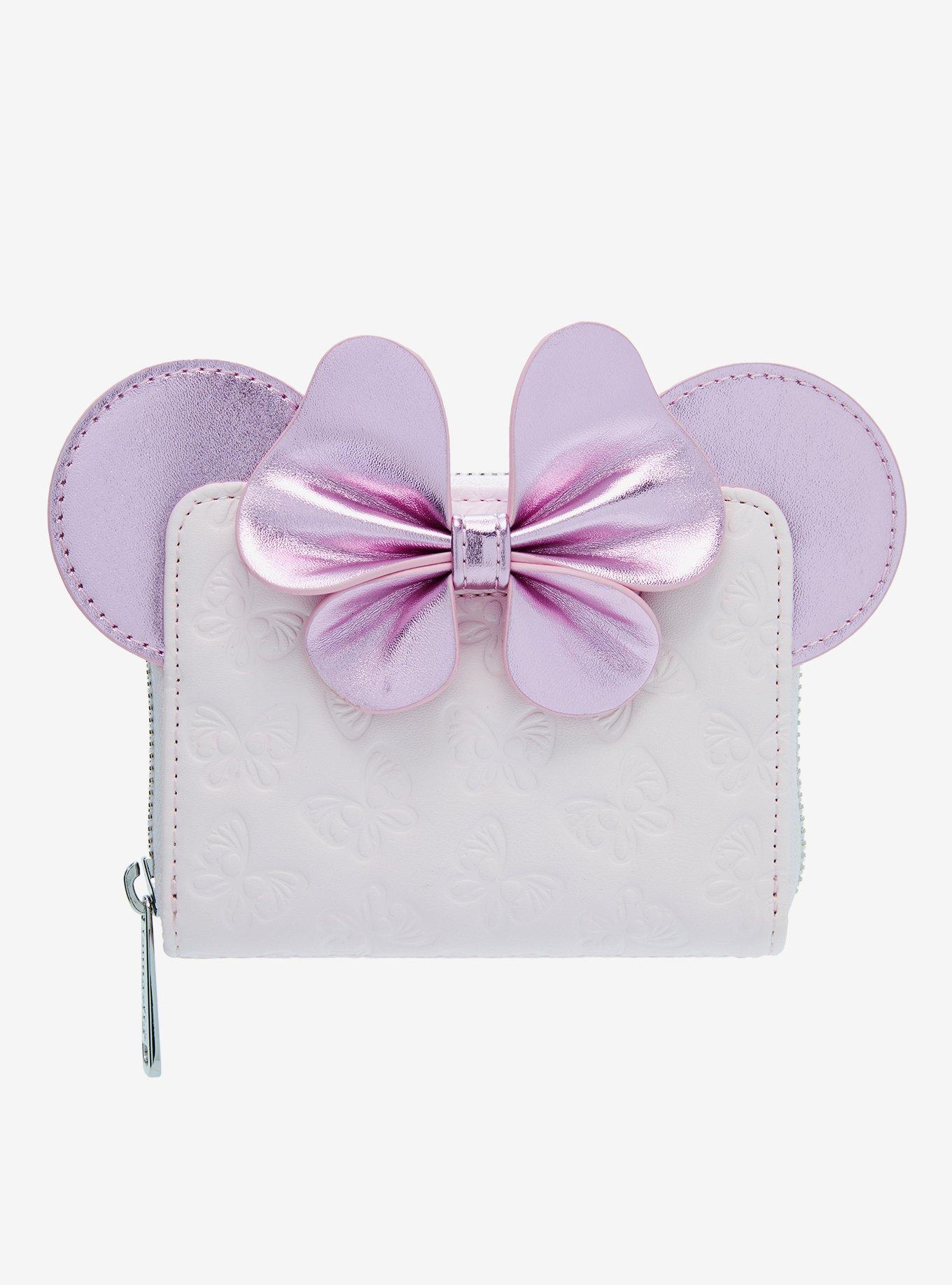 Loungefly Disney Minnie Mouse Pink Butterfly Wallet — BoxLunch Exclusive, , hi-res