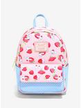 Loungefly Sanrio Cinnamoroll Strawberry Allover Print Mini Backpack — BoxLunch Exclusive, , hi-res