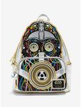 Loungefly Star Wars C-3PO Glow-in-the-Dark Mini Backpack — BoxLunch Exclusive, , hi-res