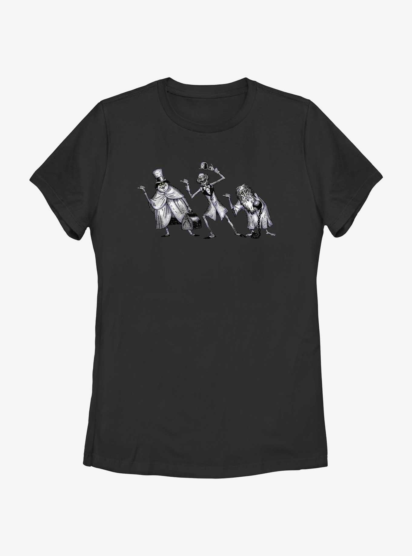 Disney Haunted Mansion Hitchhiking Ghosts Womens T-Shirt, BLACK, hi-res