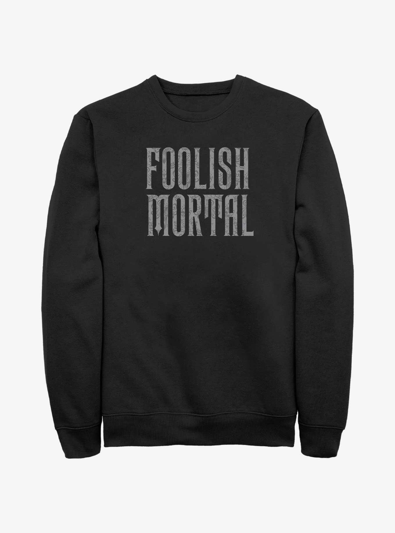 Disney Haunted Mansion Foolish Mortal Sweatshirt, BLACK, hi-res