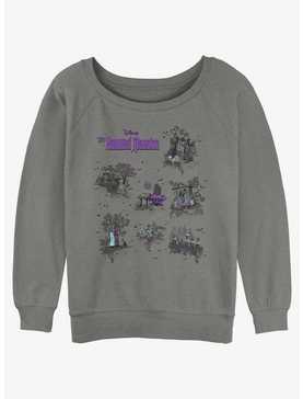 Disney Haunted Mansion Map Womens Slouchy Sweatshirt, , hi-res