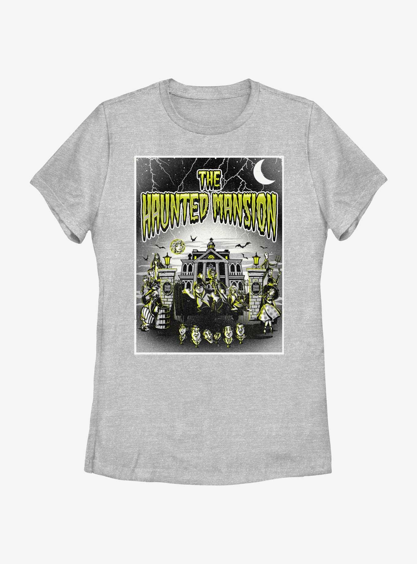 Disney Haunted Mansion Horror Mansion Poster Womens T-Shirt BoxLunch Web Exclusive, , hi-res